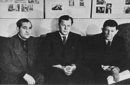 М. Луконин, А. Твардовский, В. Овечкин. 40 -е гг.
