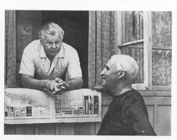 А. Твардовский и Константин Симонов. Красная Пахра, 1968 г.